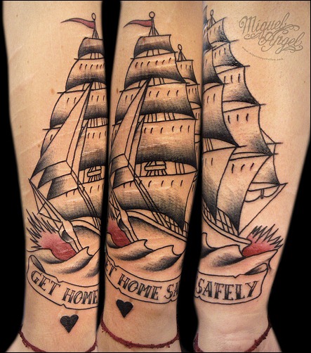 11 Amazing Sailor Jerry Ship Tattoos You’ve Got To See